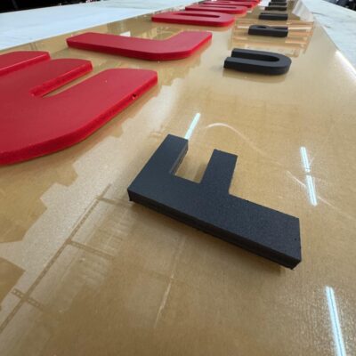 Painted PVC on Translucent Acrylic Indoor Sign Print Big Miami