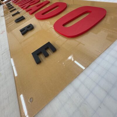 Painted PVC on Translucent Acrylic Indoor Sign Print Big Miami