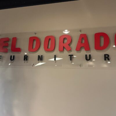 Painted PVC on Translucent Acrylic Indoor Sign