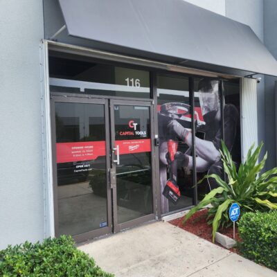 Perforated Vinyl for Outdoor Window Decoration in Miami