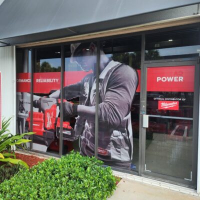 Perforated Vinyl for Outdoor Window Decoration in Miami
