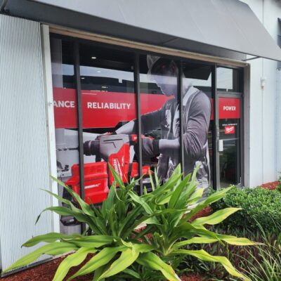 Perforated Vinyl for Outdoor Window Decoration in Miami