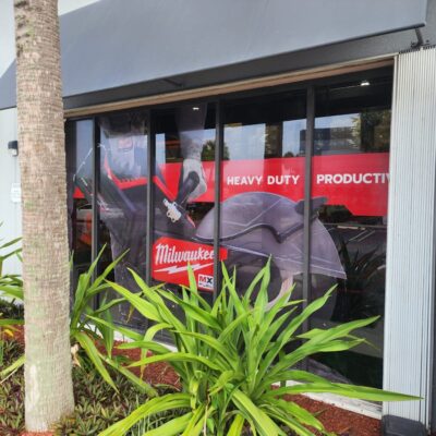 Perforated Vinyl for Outdoor Window Decoration in Miami