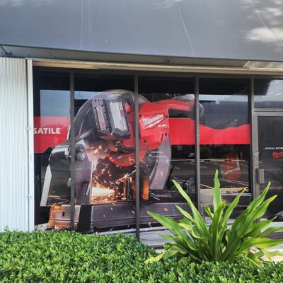Perforated Vinyl for Outdoor Window Decoration in Miami
