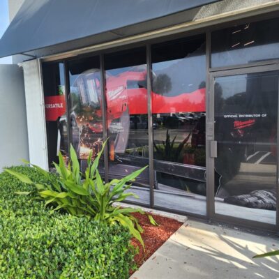 Perforated Vinyl for Outdoor Window Decoration in Miami
