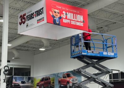 Handing Display for showrooms printing services Miami