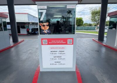 Branding & schedule sign adhesive vinyl printing Print Big Miami