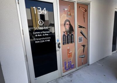 Window display Microperforated for outdoor use